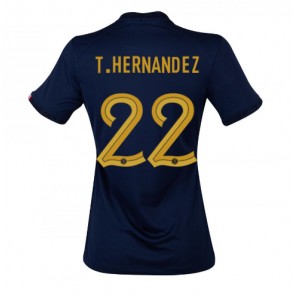 Frankrike Theo Hernandez #22 kläder Kvinnor VM 2022 Hemmatröja Kortärmad